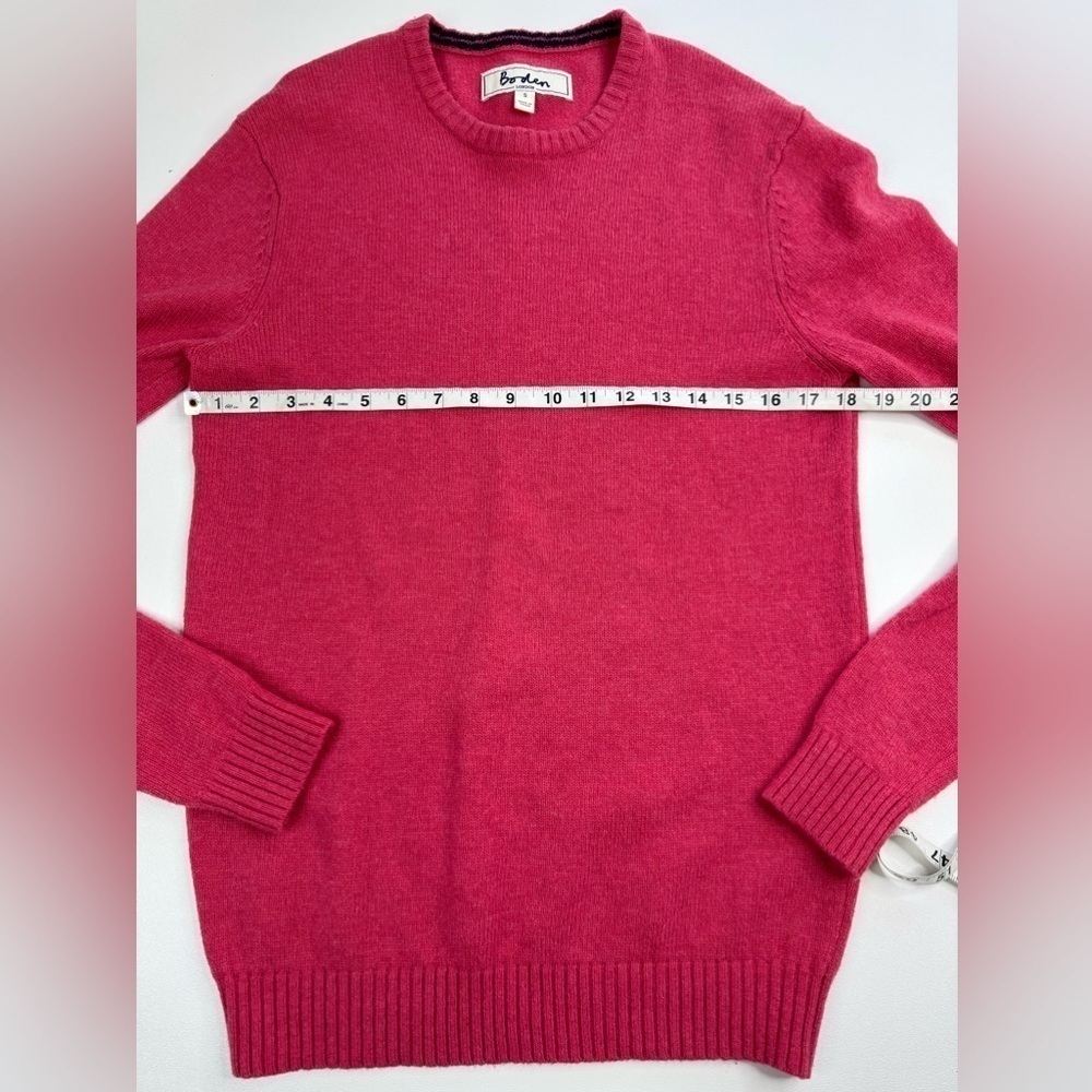 Boden 100% Lambswool Hot Pink Sweater Womens Size Small - Picture 5 of 9